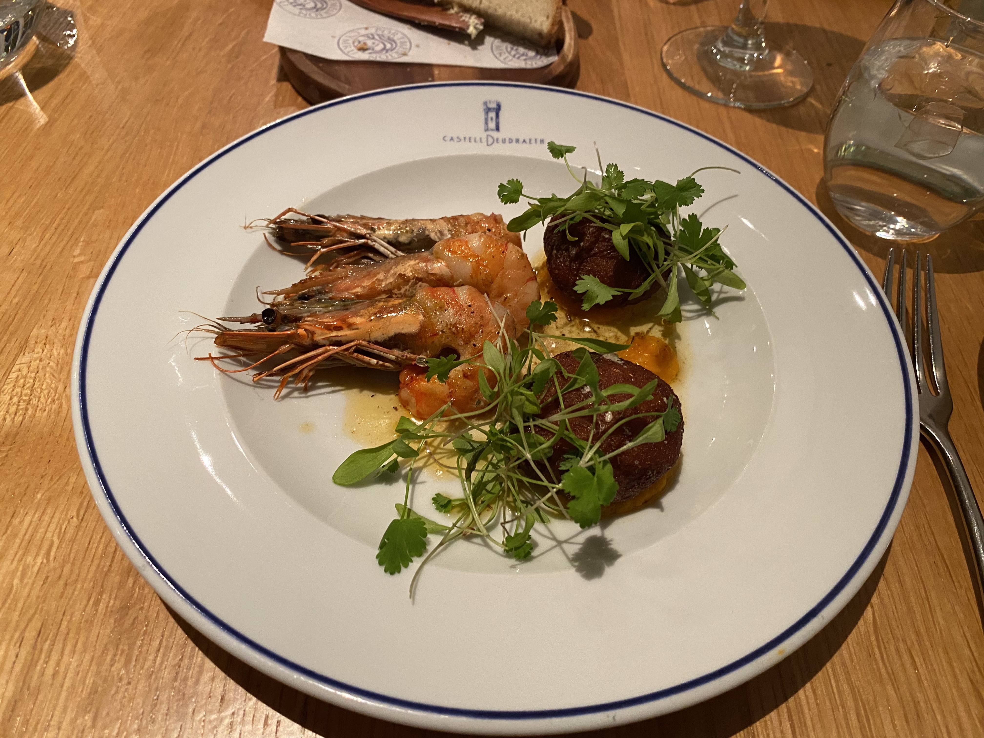 a plate of food on a table