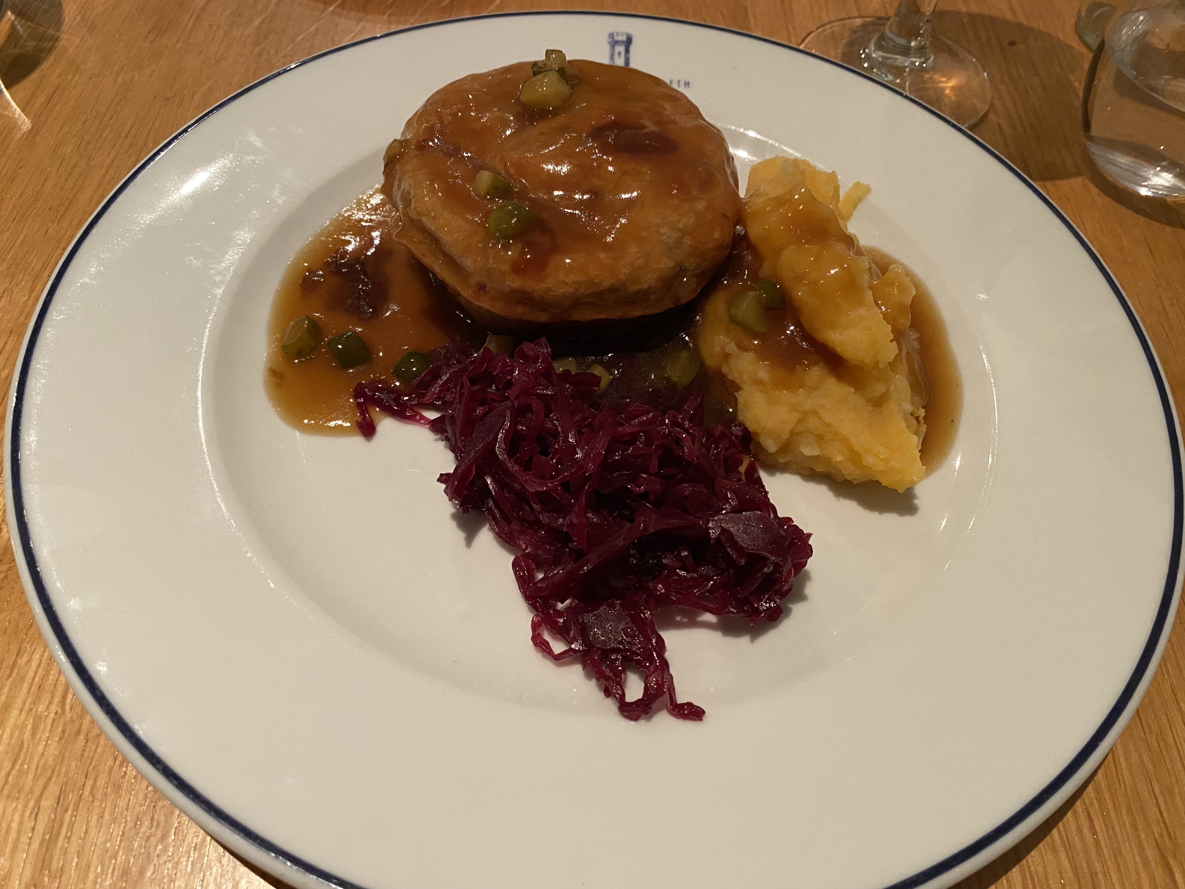 a plate of food on a table