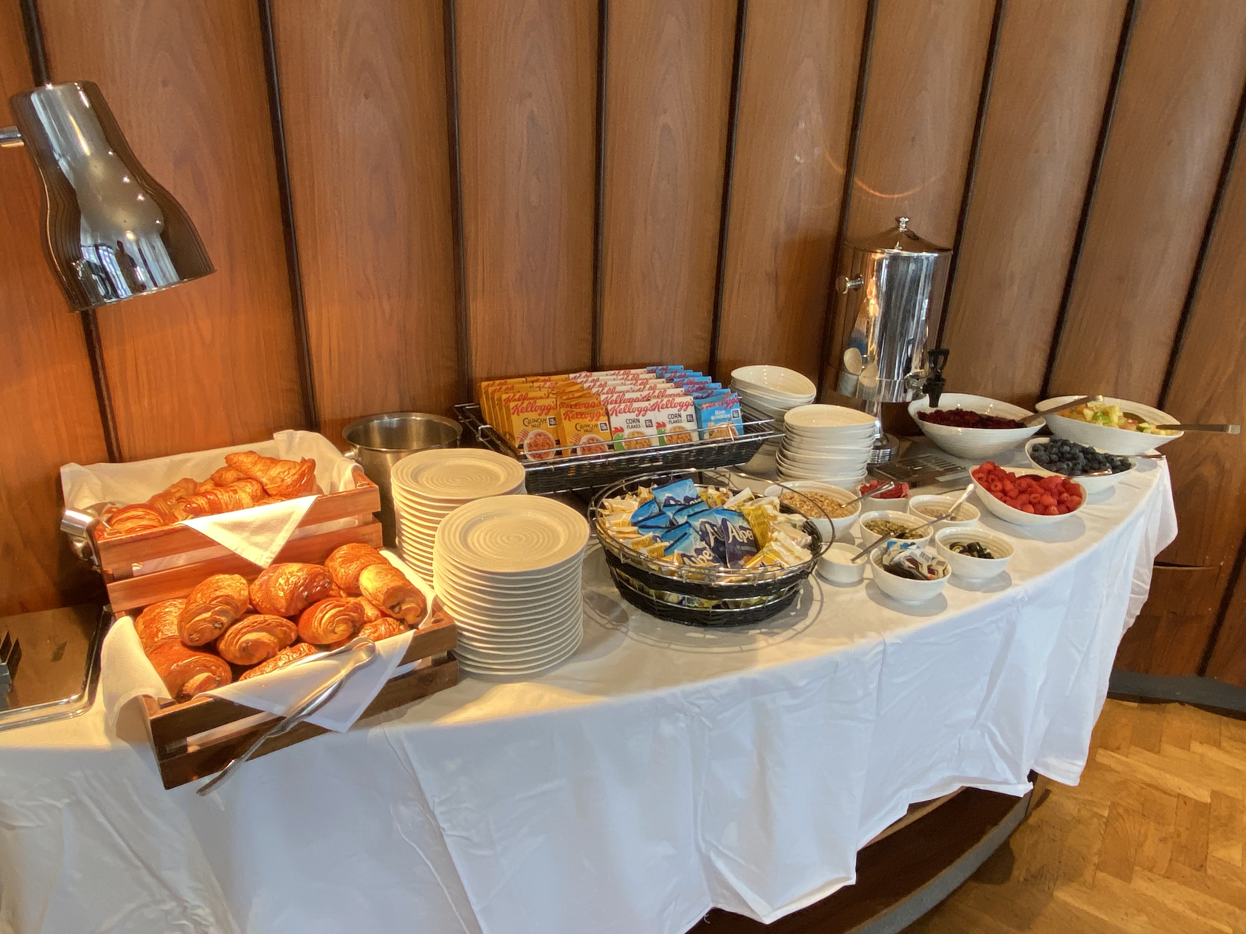 a table with food on it