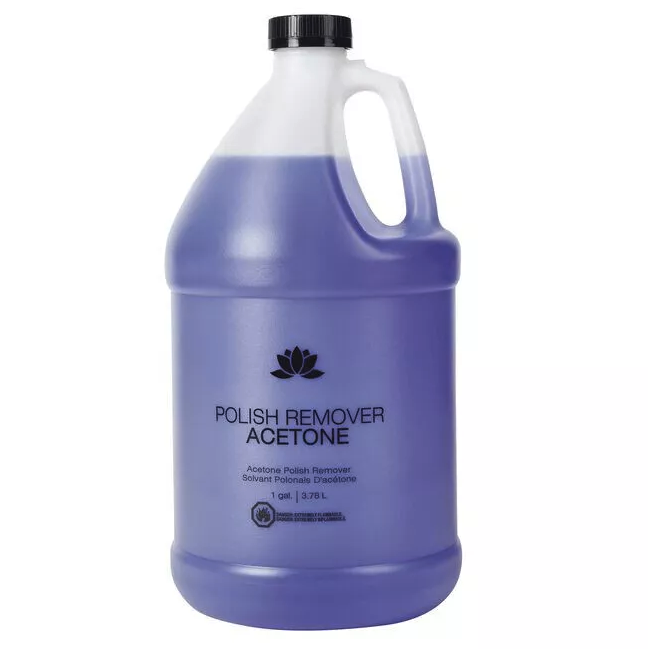 a jug of polish remover