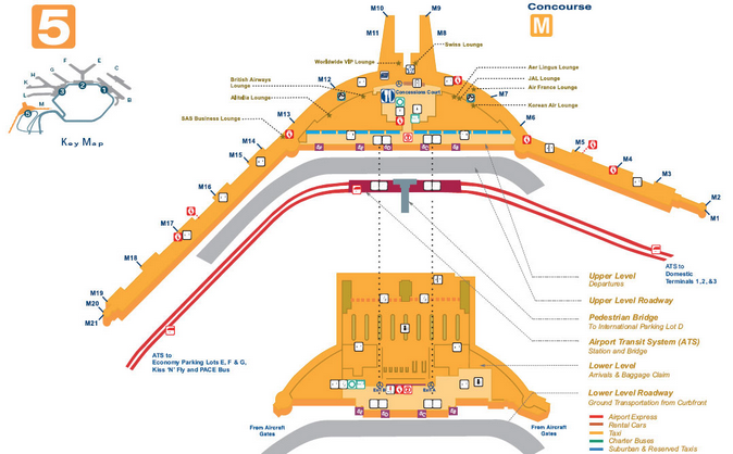 a map of airport terminal