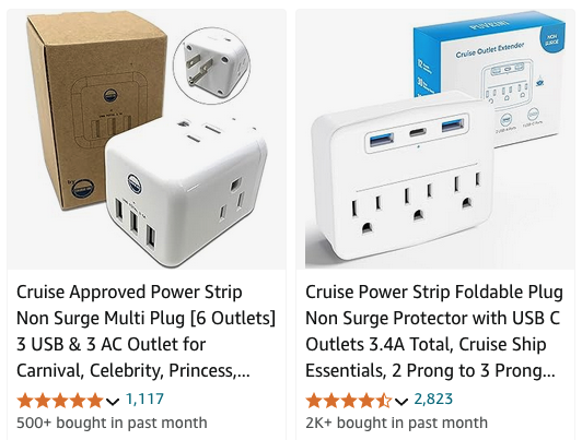 a collage of a white power strip