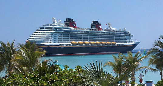 a cruise ship in the water