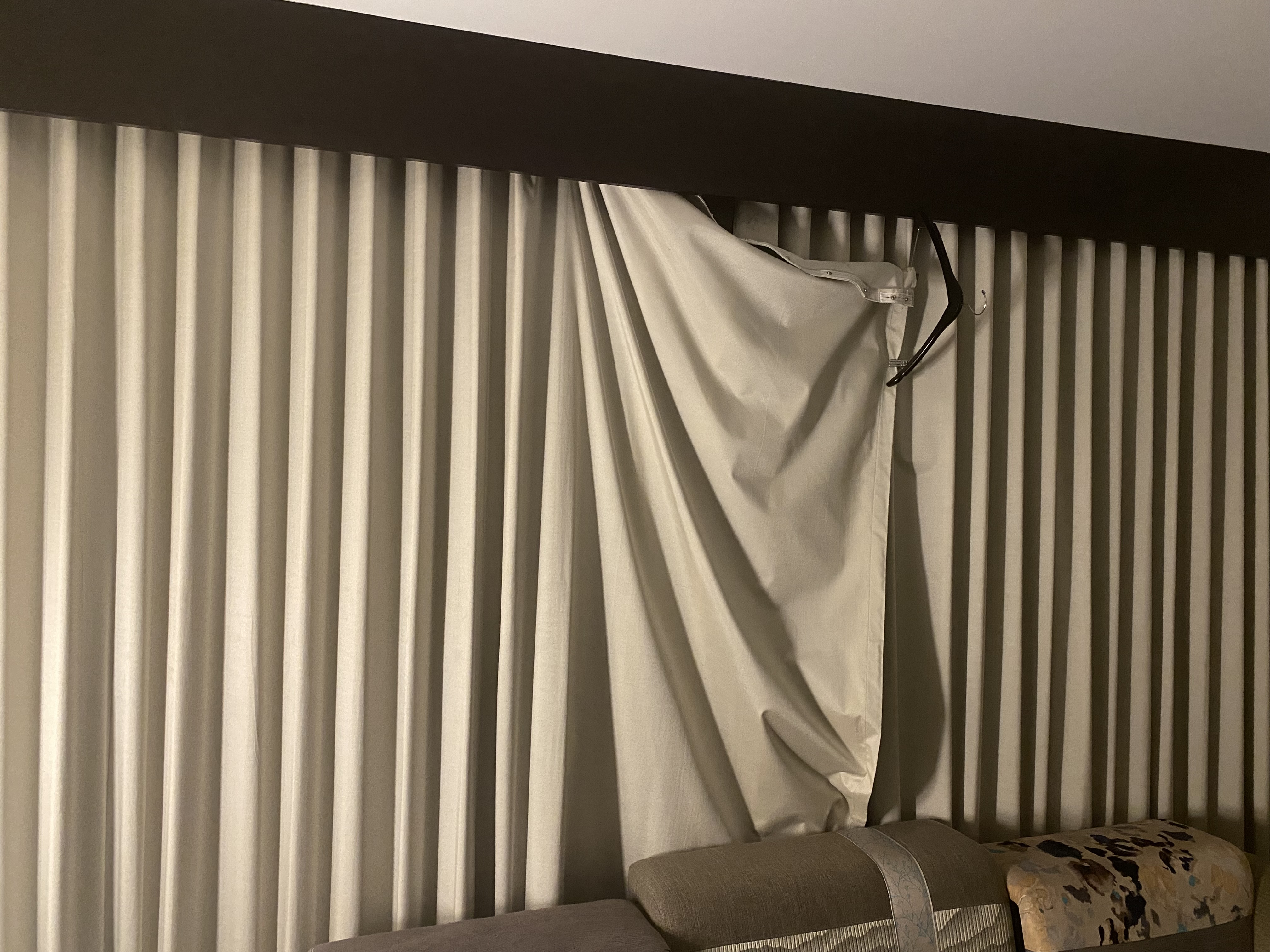 a curtain from a window