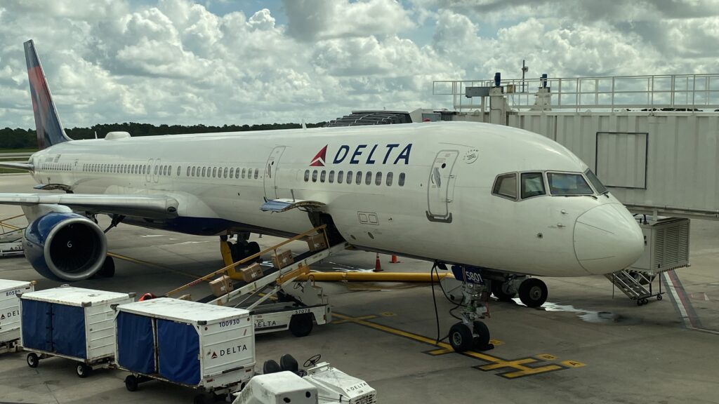 a plane on the runway