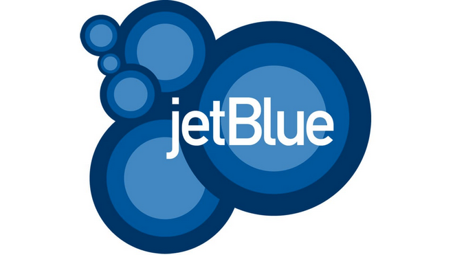 a blue and white logo