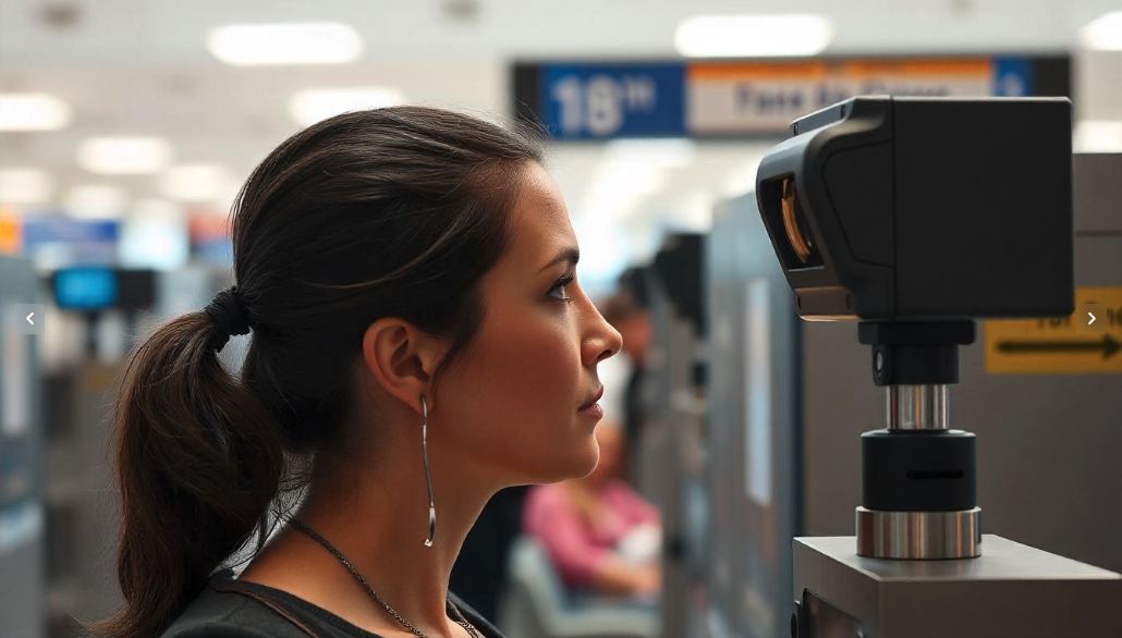 a woman looking at a machine