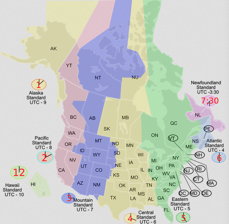 a map of different states