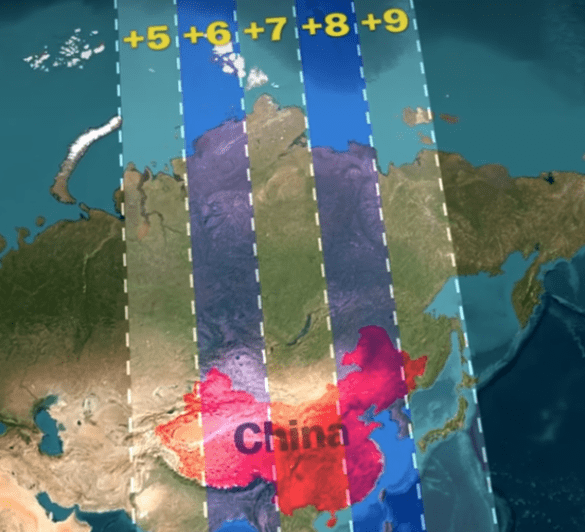 a map of the world with different colored lines