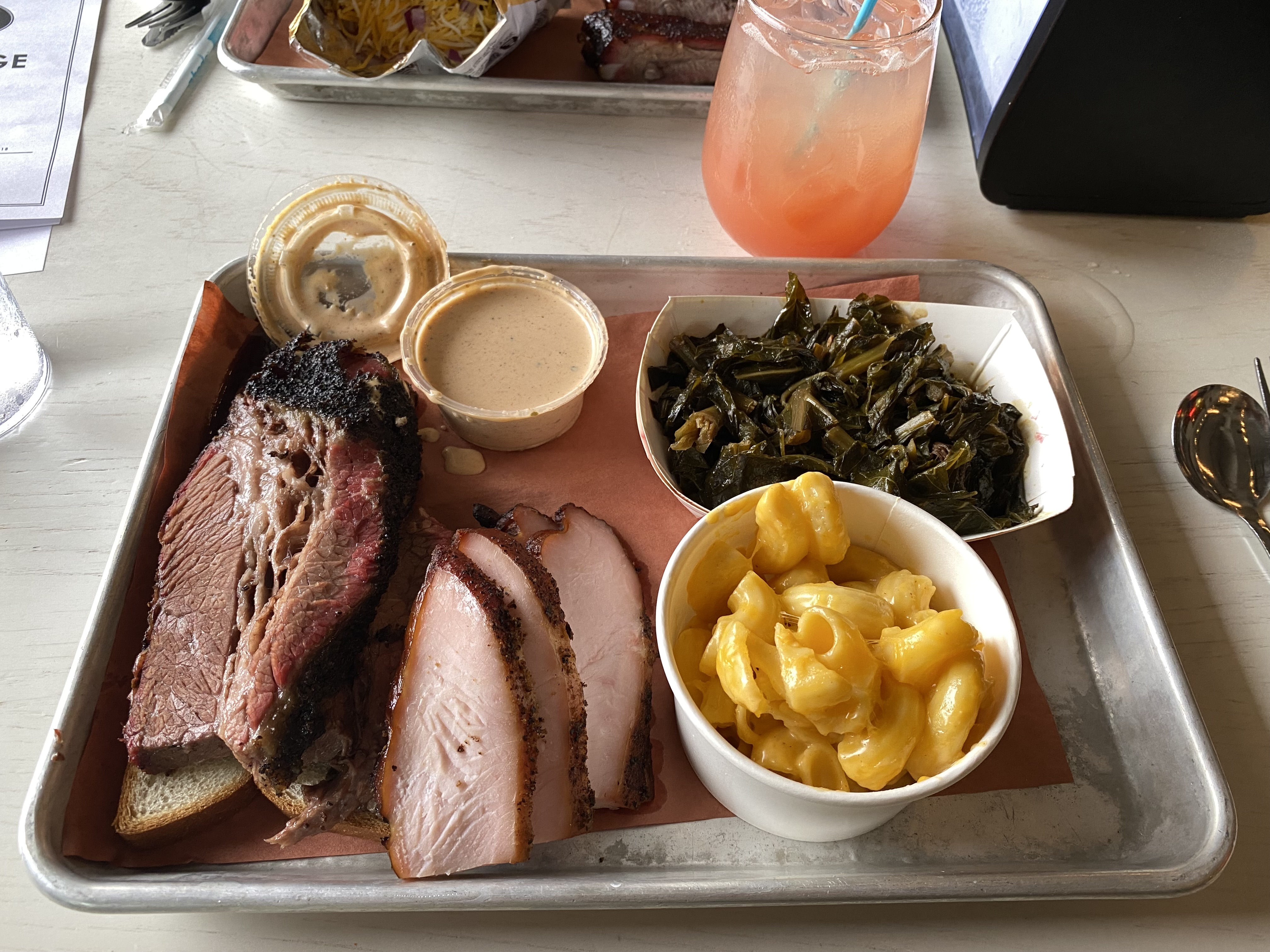 a tray of food on a table