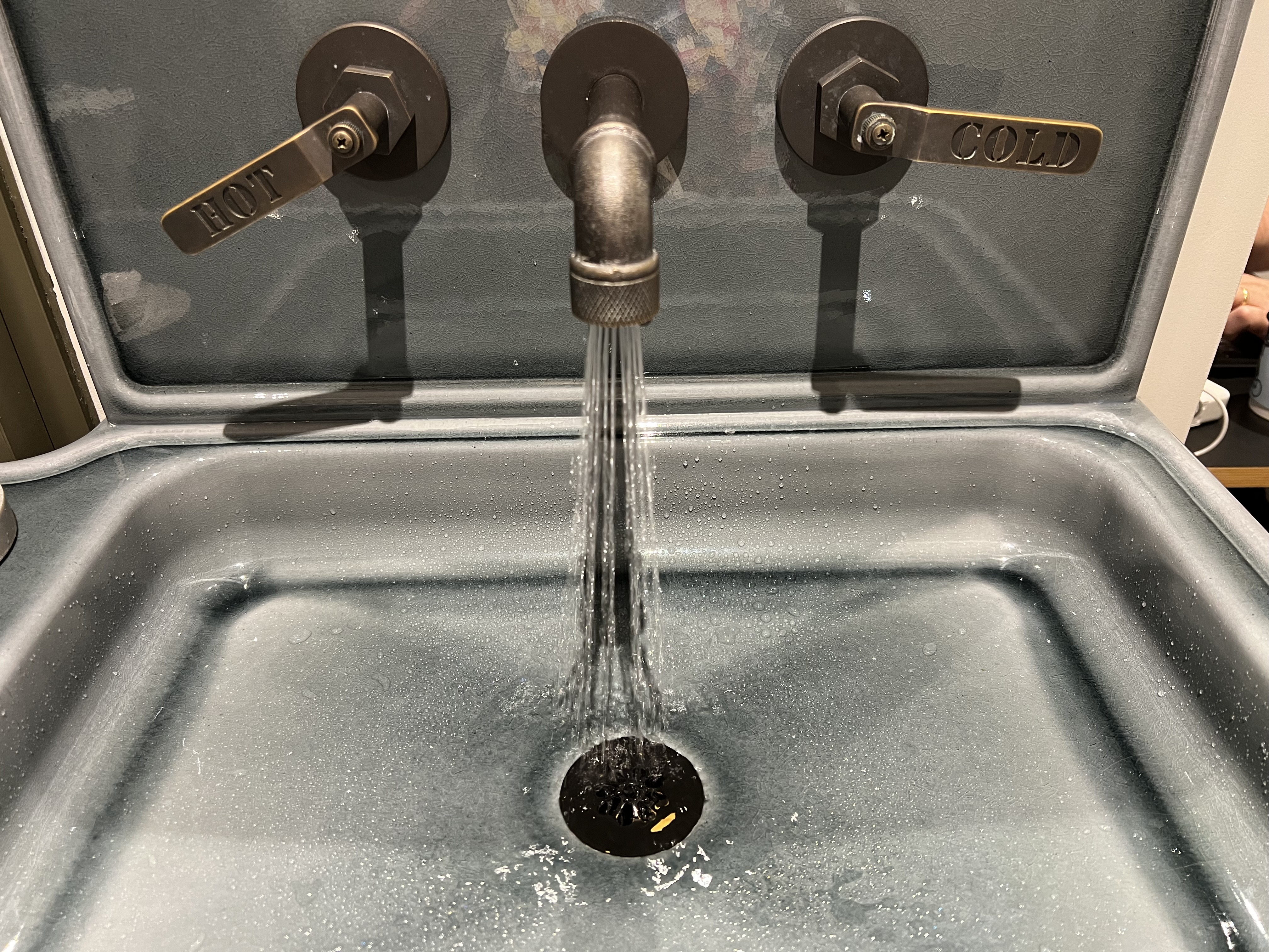 a faucet with water running out of it