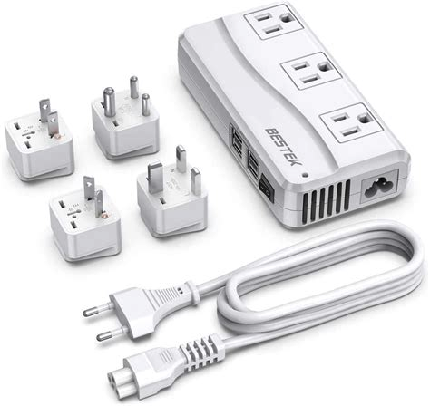 a power strip with plugs and adapters