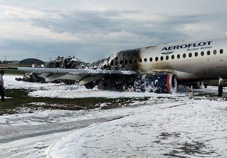 an airplane that has been crashed