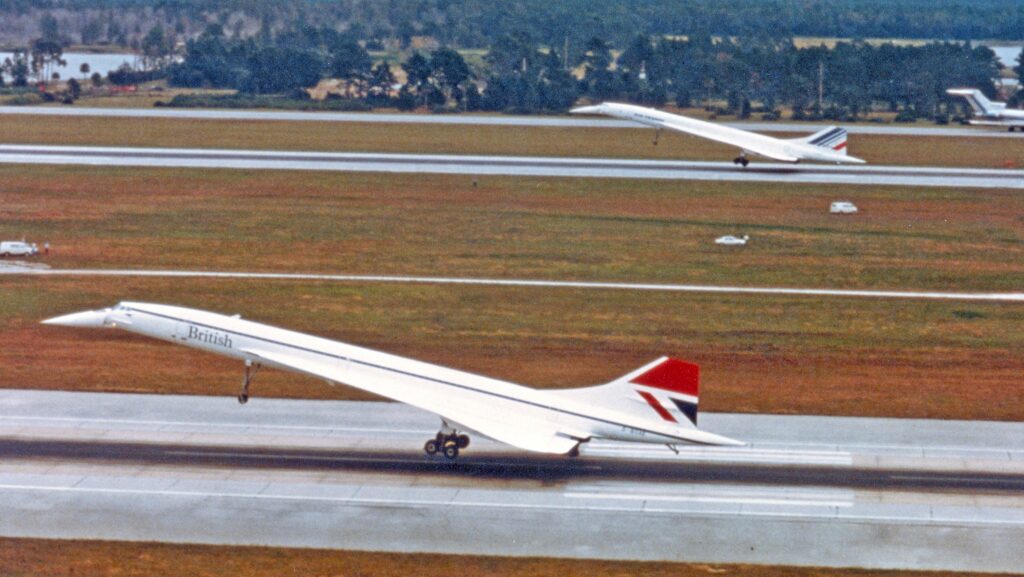 a plane on the runway