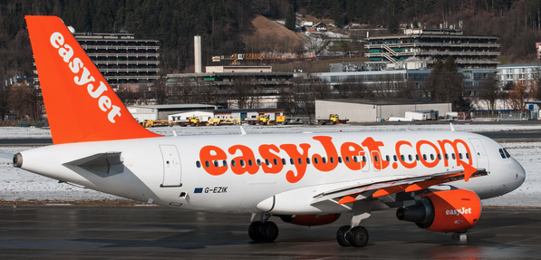 an airplane on the runway