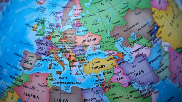 a close up of a globe