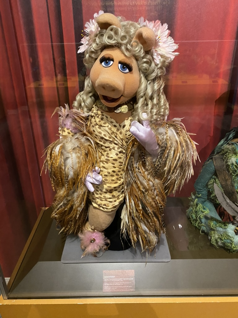 a puppet in a glass case