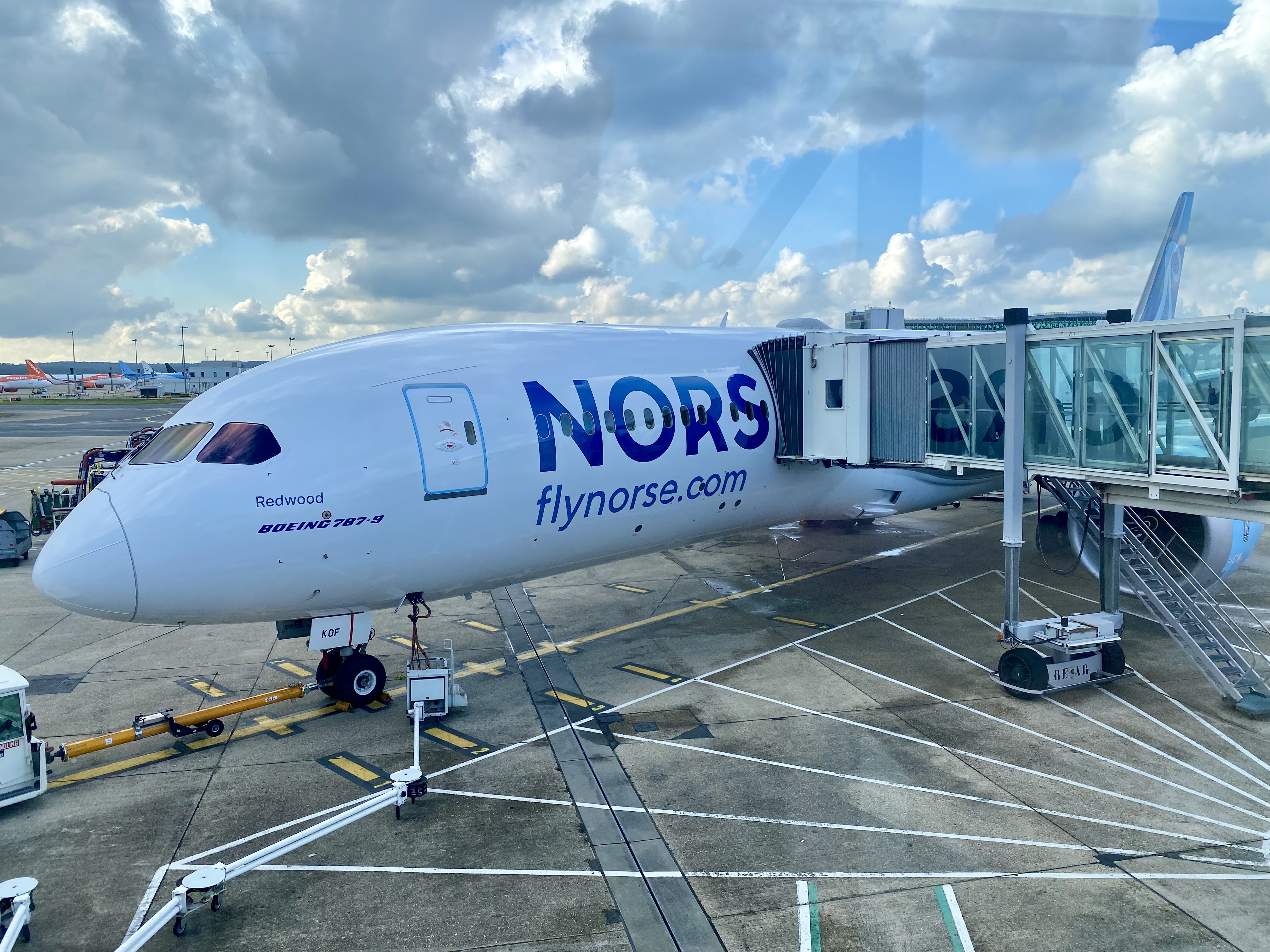 a plane parked at an airport