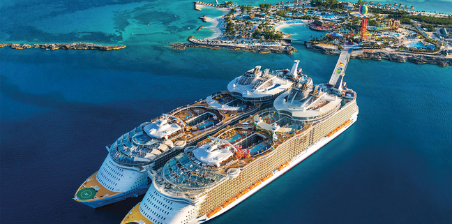 a cruise ship in the water