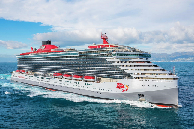 a cruise ship in the water