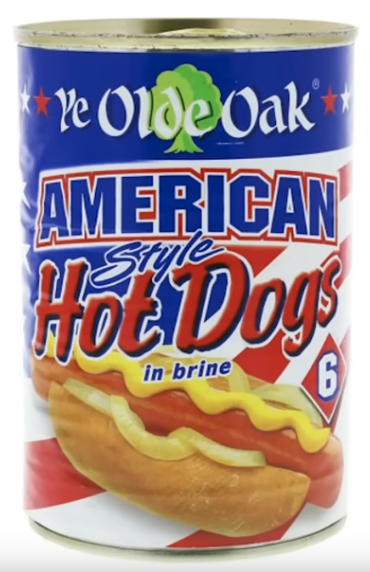 a can of hot dogs