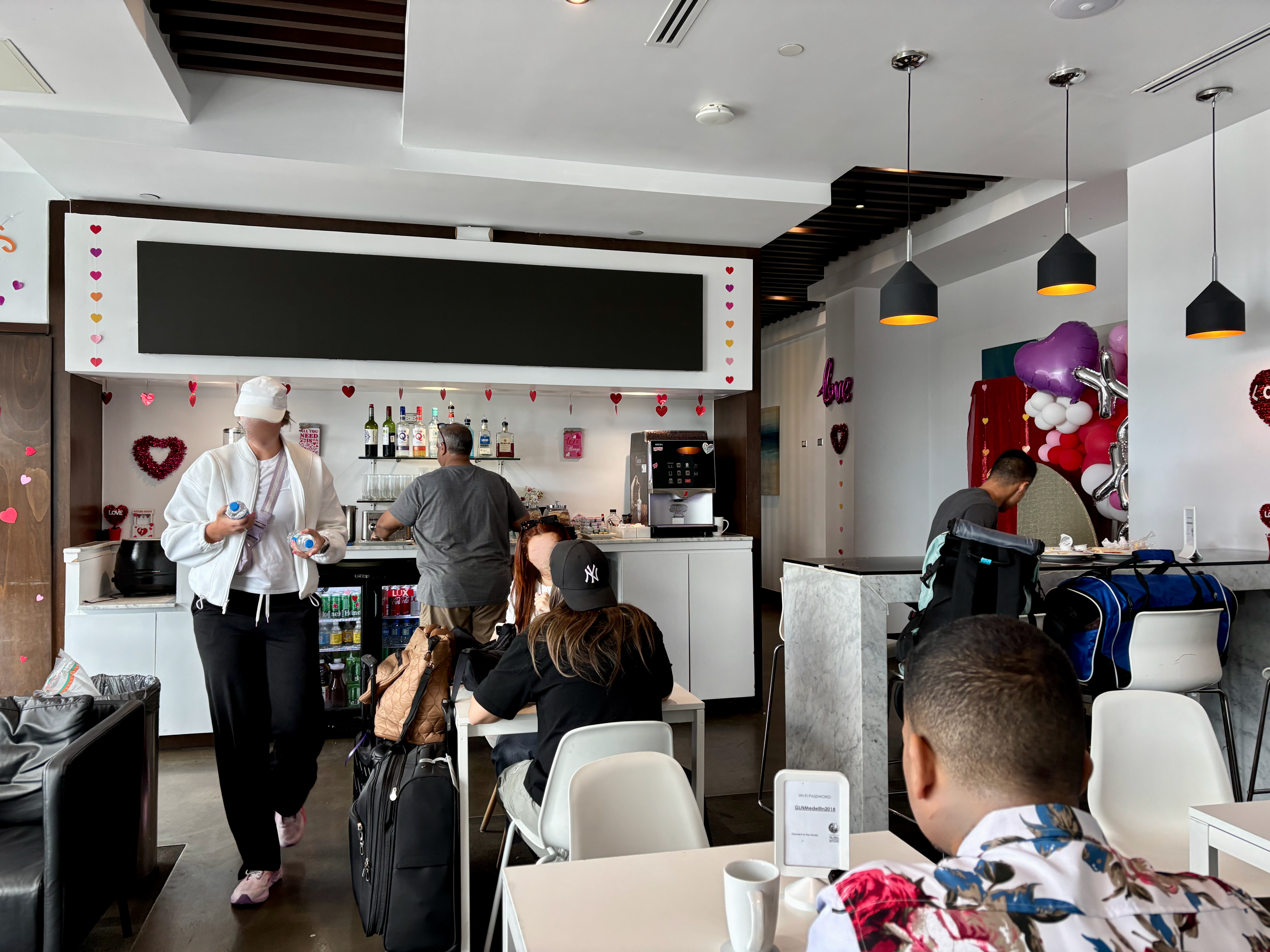 a group of people in a restaurant