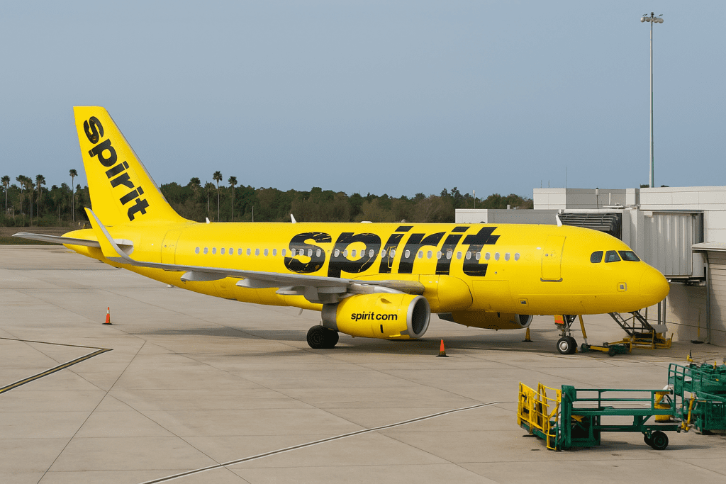 a yellow airplane on a tarmac
