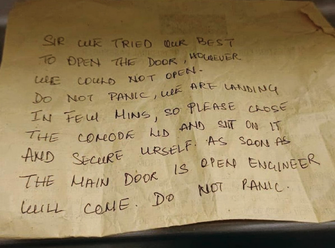 a paper with writing on it