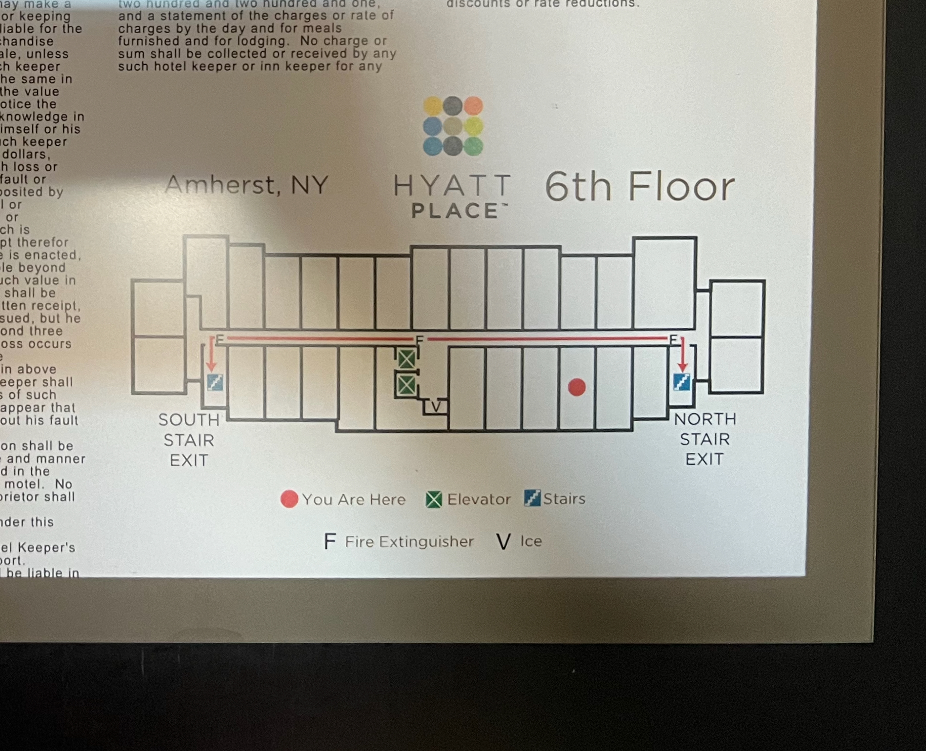 a sign with a map of the floor