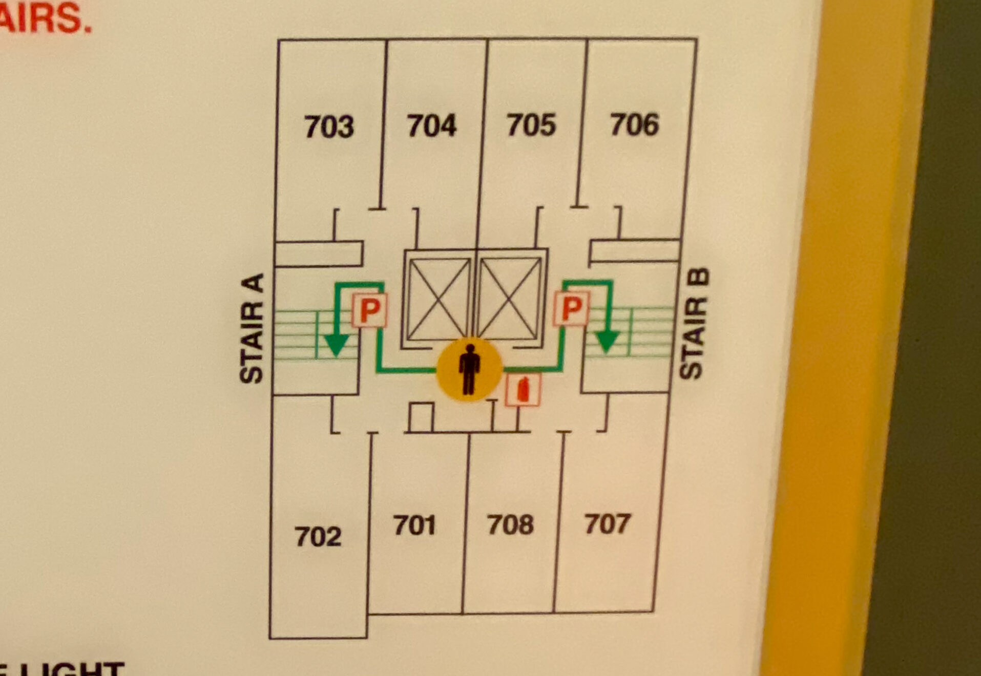 a sign with a diagram on it
