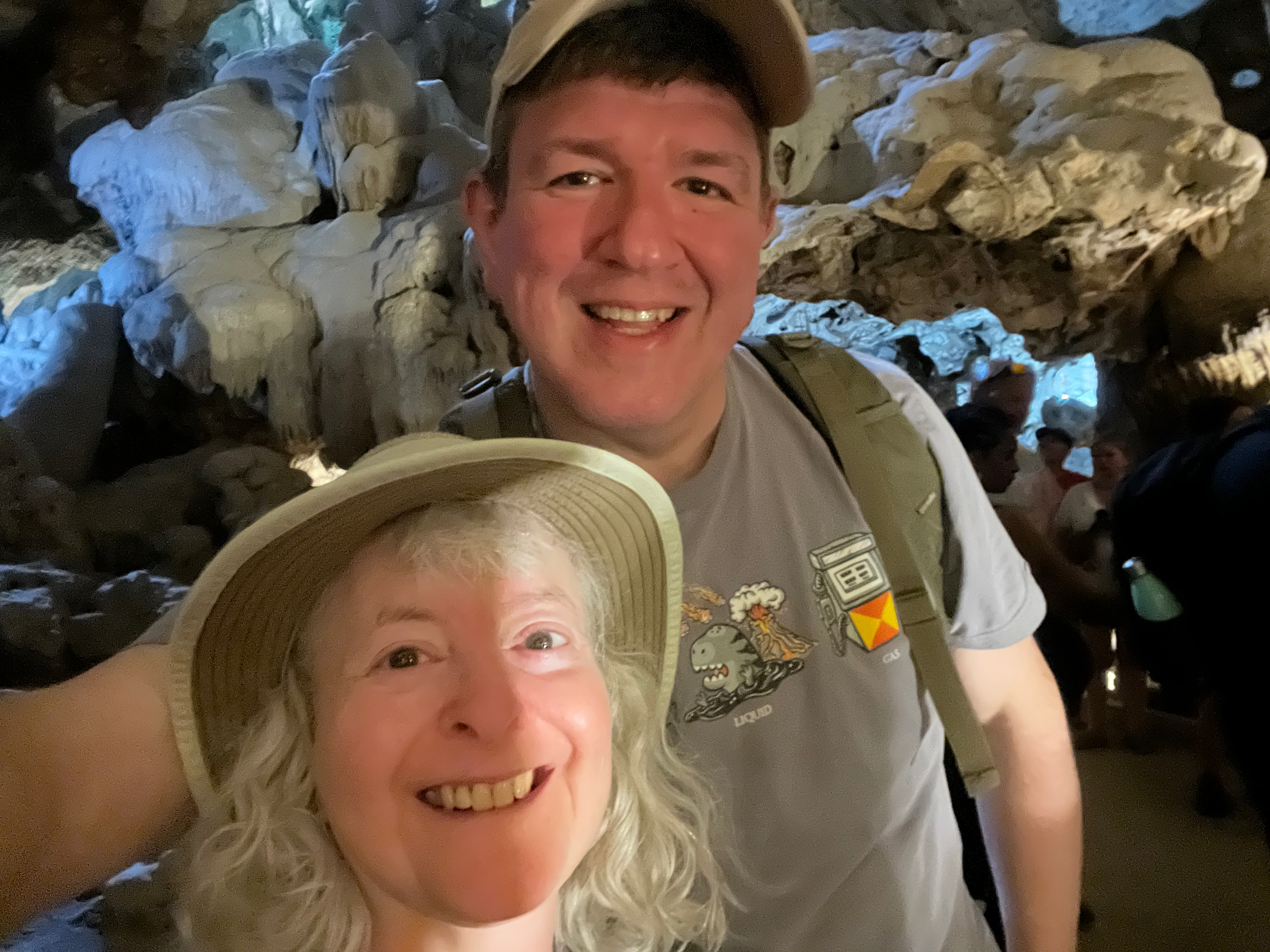 a man and woman taking a selfie