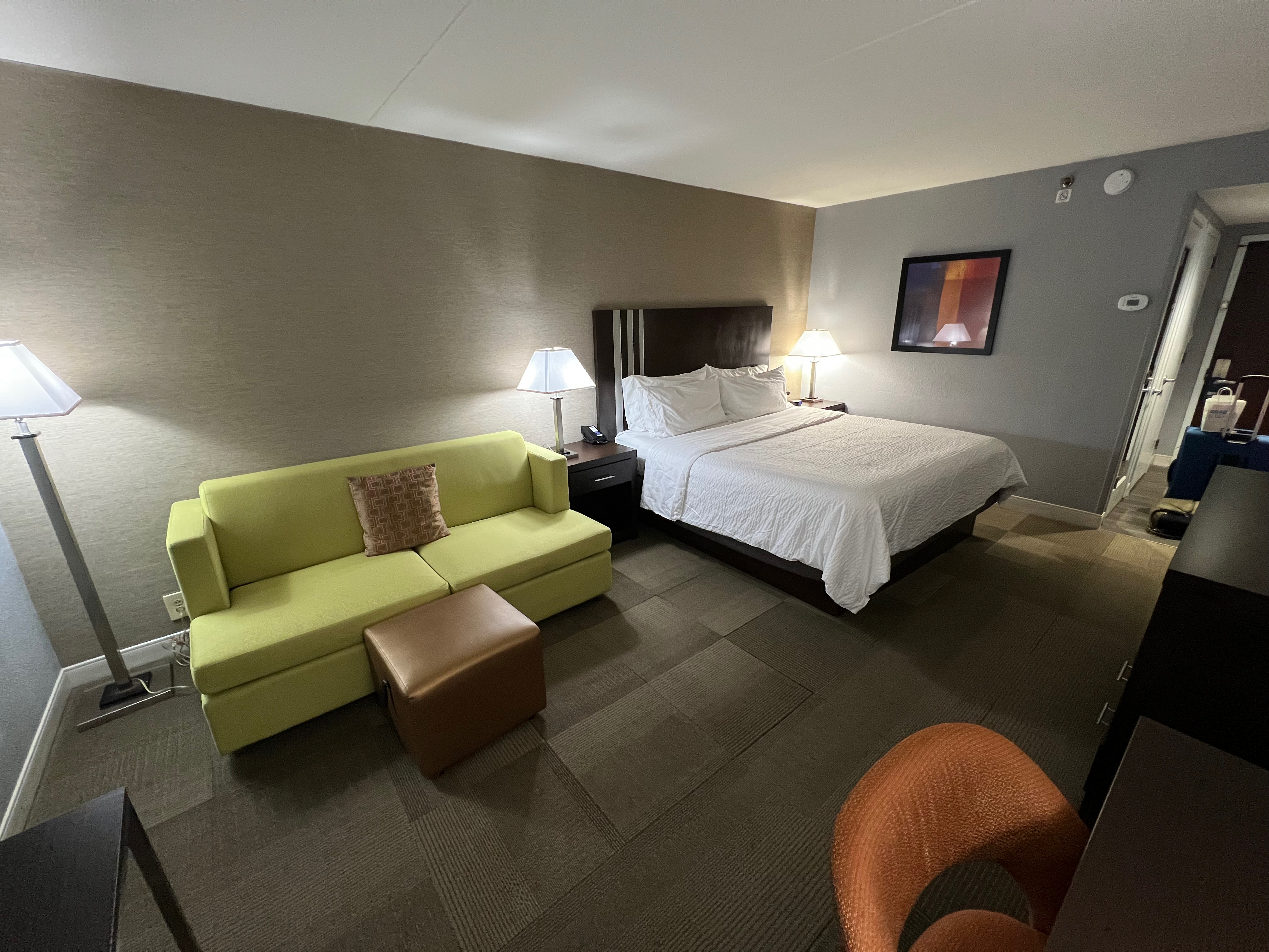 a room with a bed and a couch