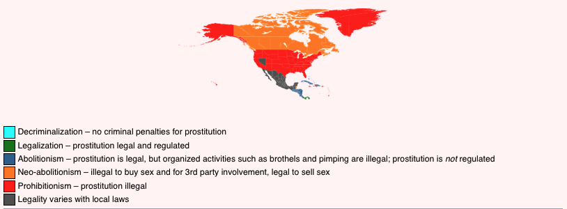 a map of the north america