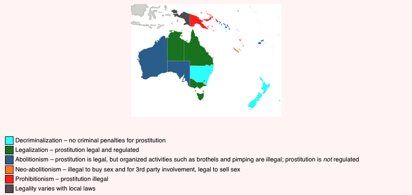 a map of australia with different colored areas