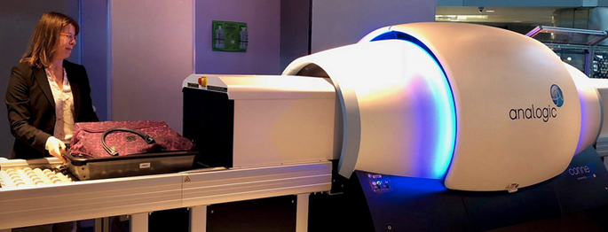 a machine with a light on the side