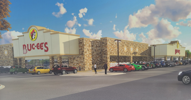 a building with cars parked in front of it