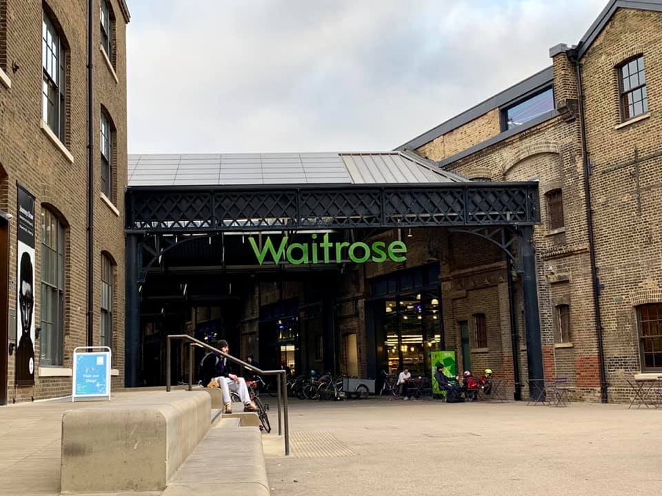a building with a sign