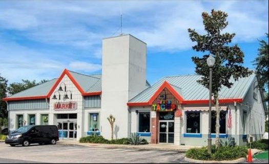a building with a sign on the front