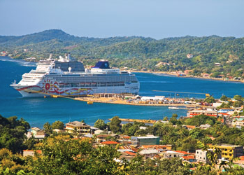 a cruise ship in the water