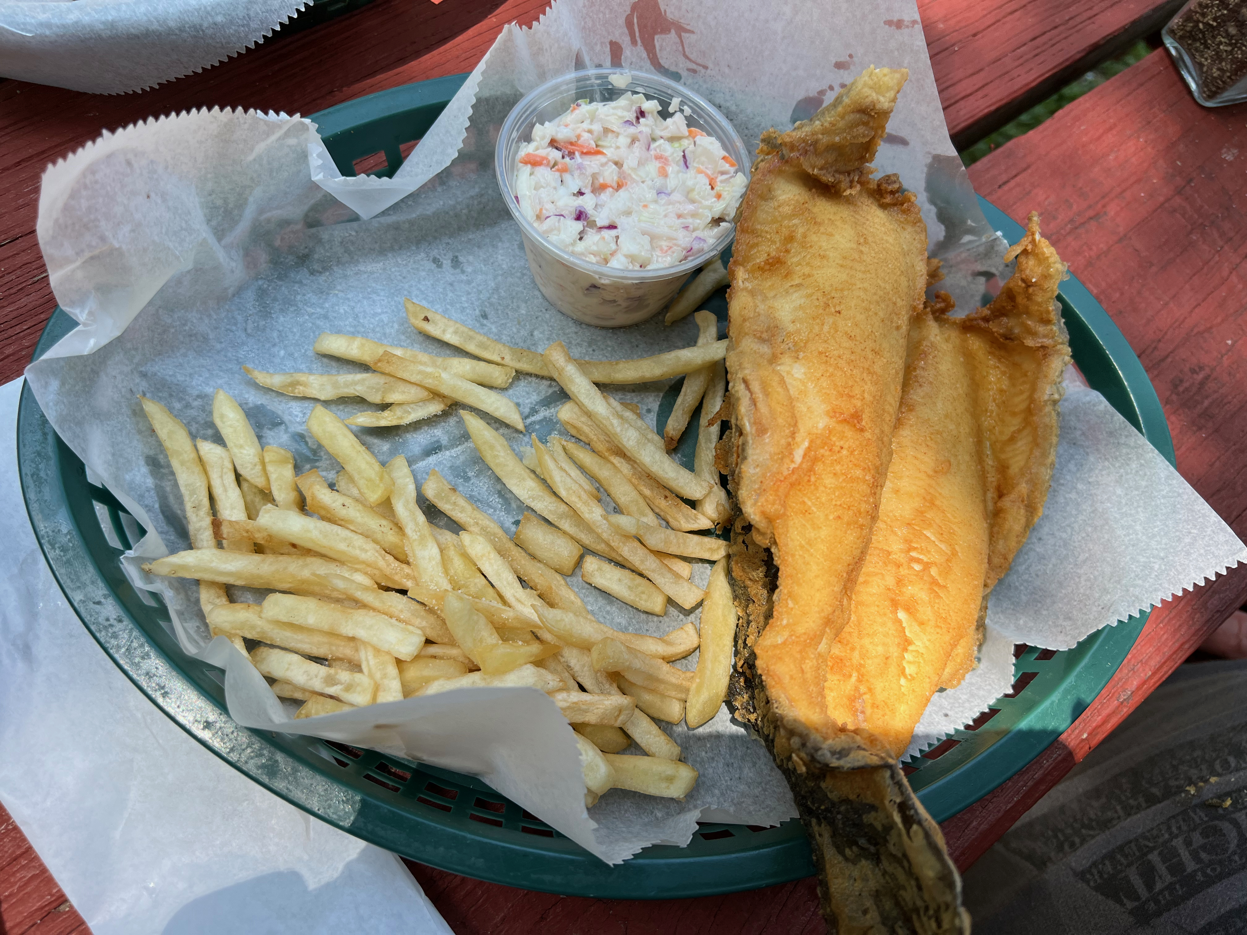 a plate of food on a table