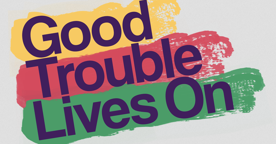 a colorful text on a white surface