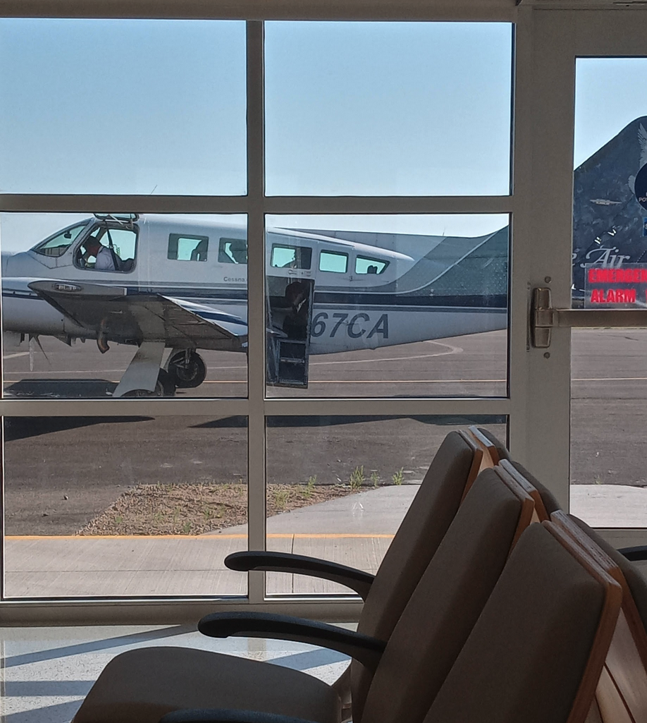 a plane on the runway