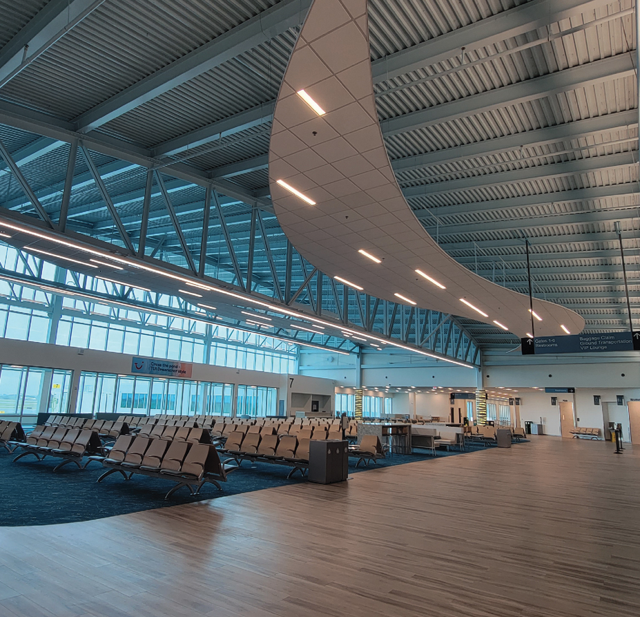 an empty airport terminal