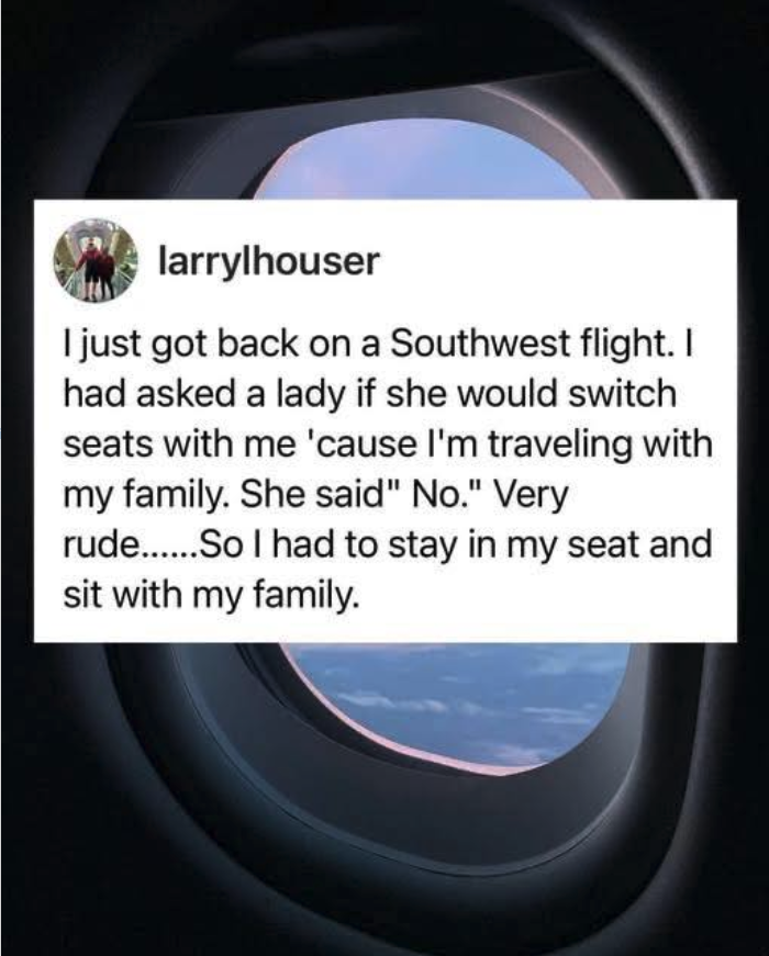 a window of an airplane