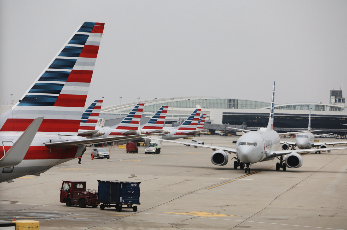 airplanes on the runway