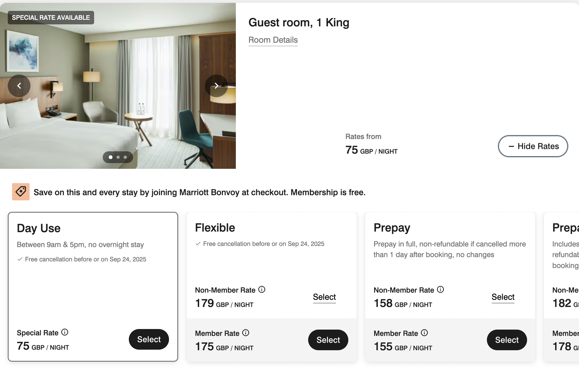 a screenshot of a hotel room