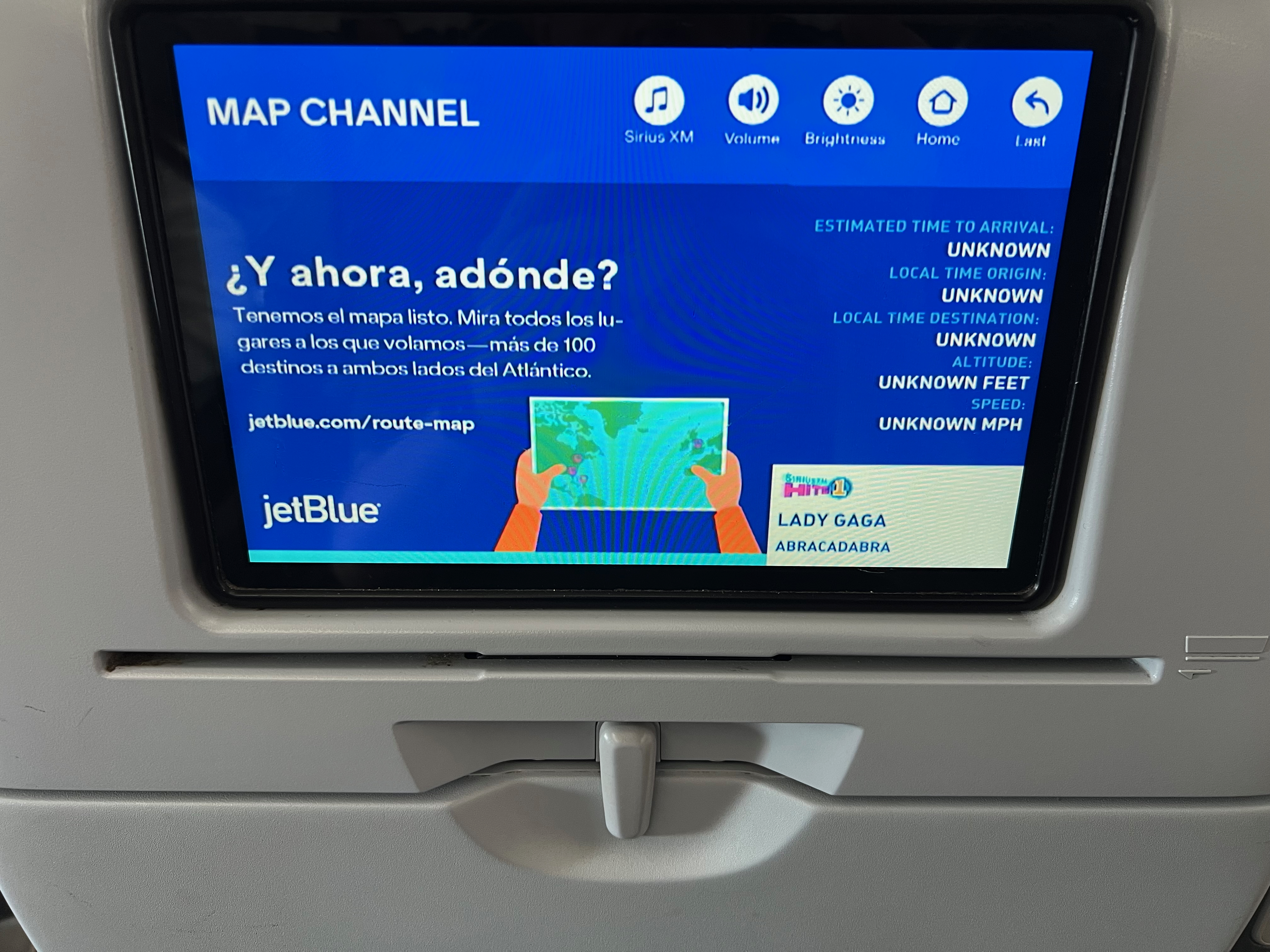 a screen on a plane