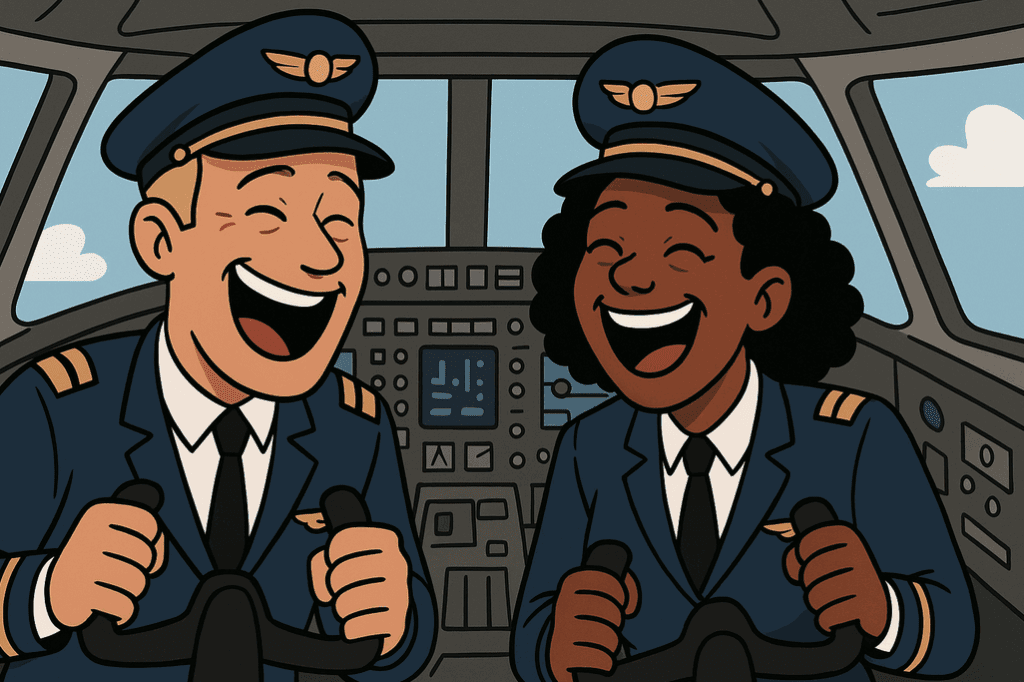 cartoon people in uniform smiling