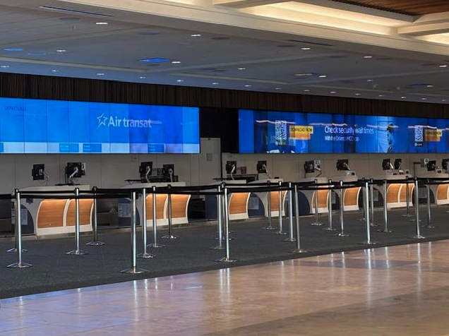 a row of screens in a terminal