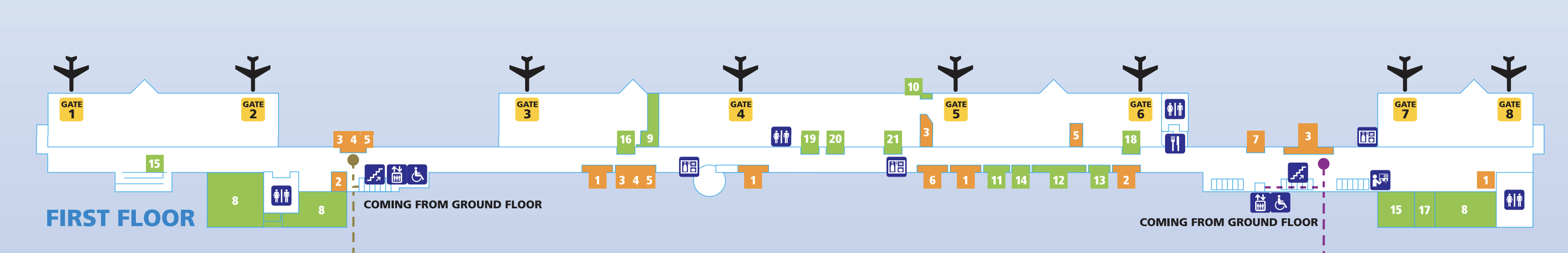 a map of an airport